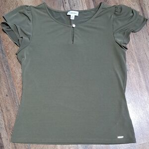 Calvin Klein Olive Green Women's Blouse